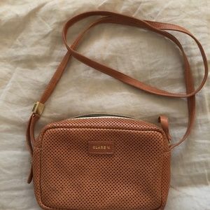 Clare V Perforated Leather Midi Sac